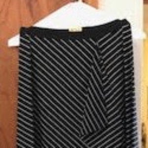 Asymmetrical Pin-stripped Skirt